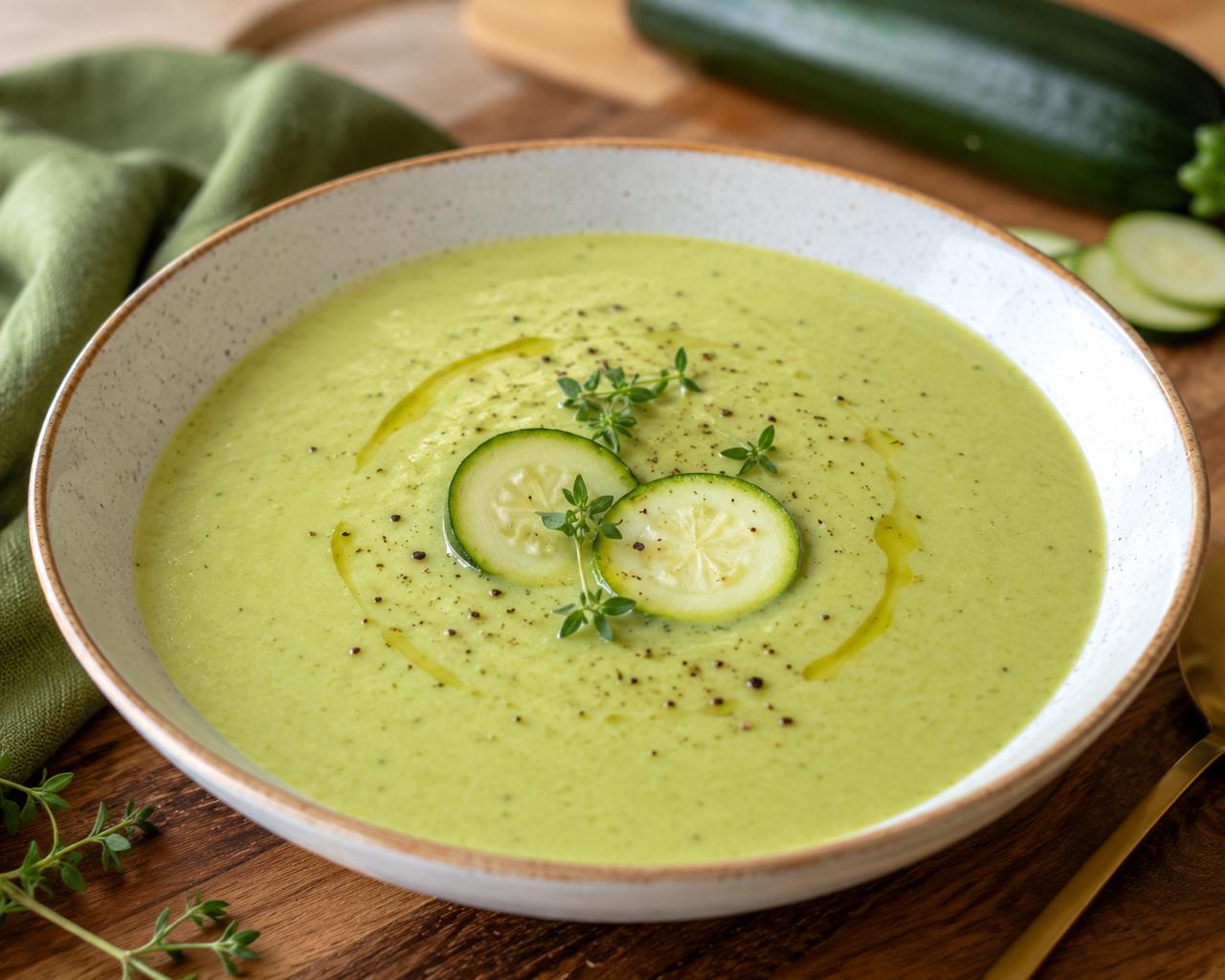 Zucchini cream soup