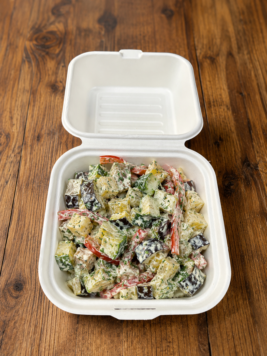 Zucchini and eggplant salad